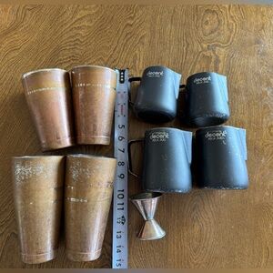 Milk Steaming Pitchers, Drink Shakers, Liquid Measurer